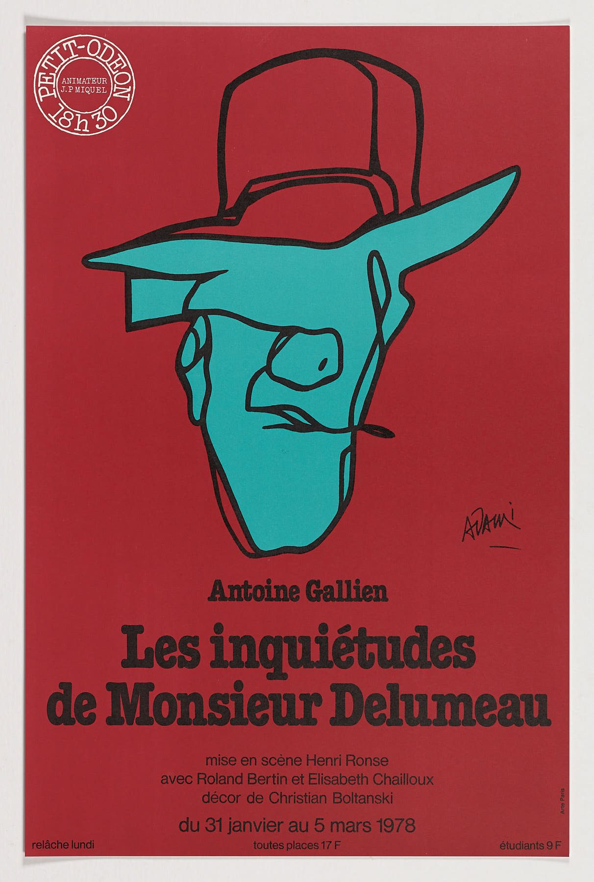 Les Inquiétudes de Monsieur Deleumaui. 1978, Valerio Adami