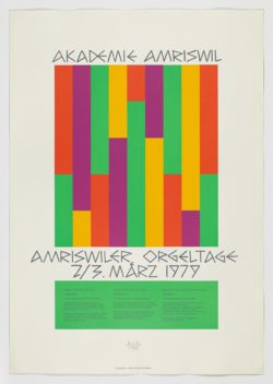 Amiriswiler Orgeltage, 1979, Max Bill