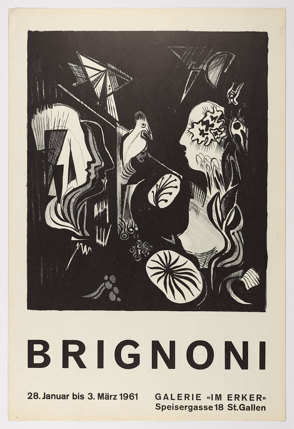 Gelerie Im Erker, 1961, Serge Brignoni