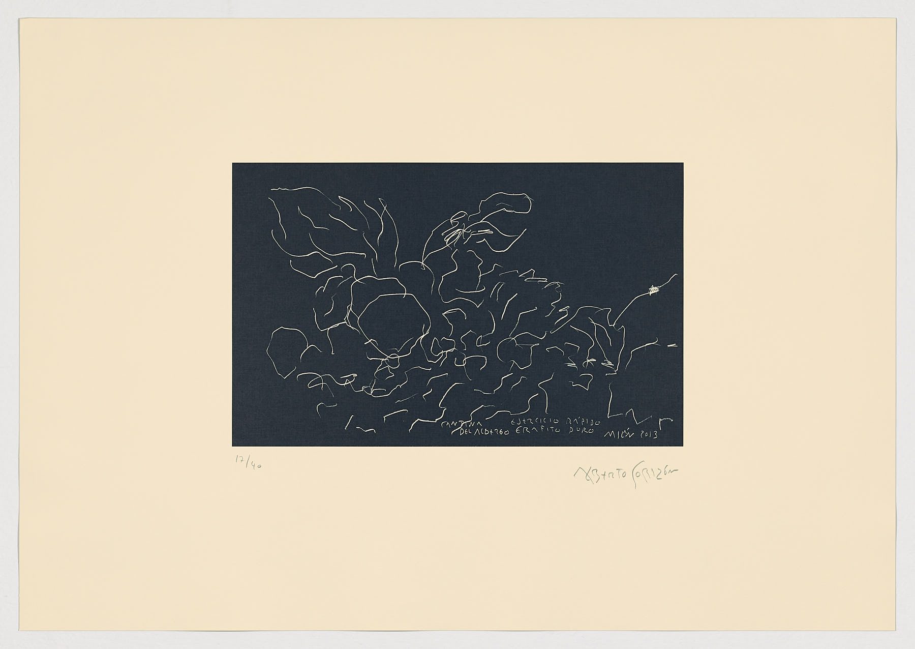 Cantina del Albergo. Ejercicio rápido grafito duro. Milán, 2013, Alberto Corazón