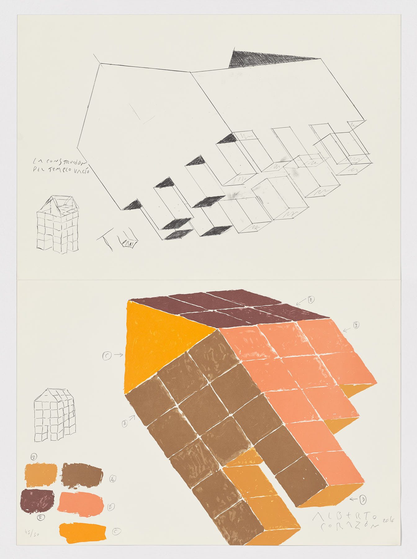 Díptico: Templo en Construcción, Alberto Corazón