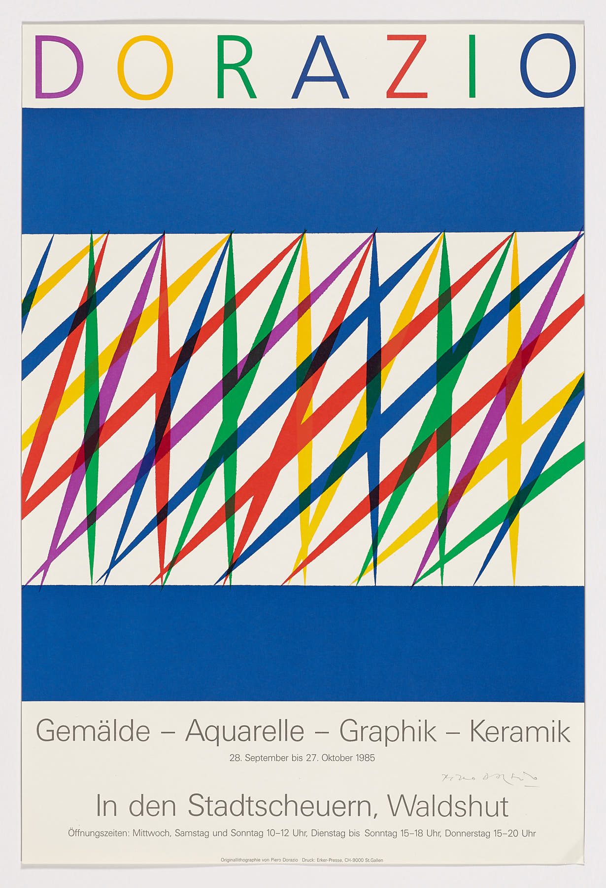 In den Stadtscheuern. Waldshut, 1985, Piero Dorazio