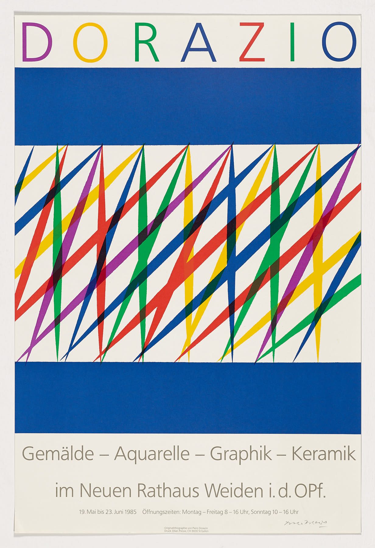 Neuen Rathaus Weiden, 1985, Piero Dorazio