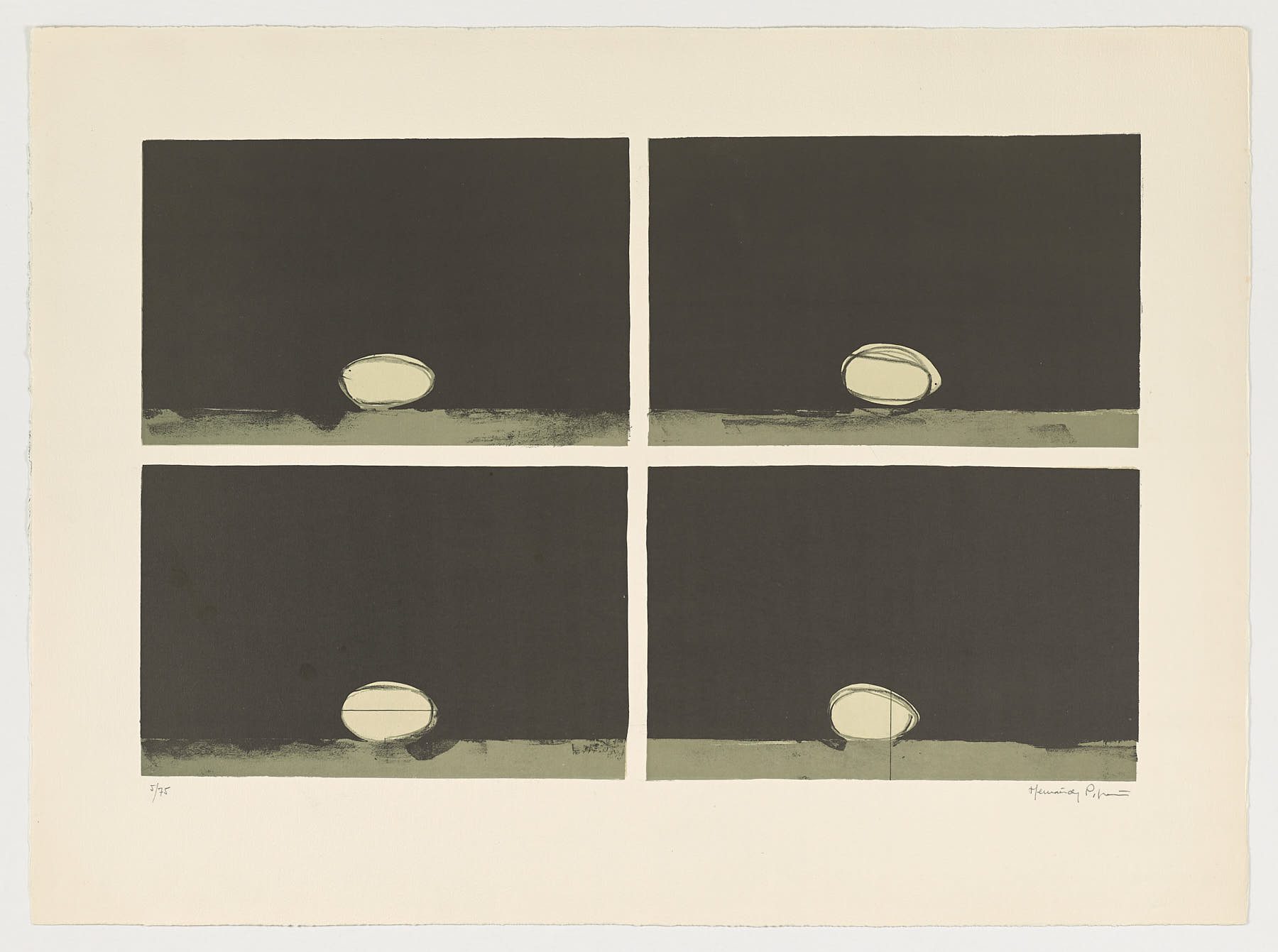 4 huevos, 1968, Joan Hernández Pijuán