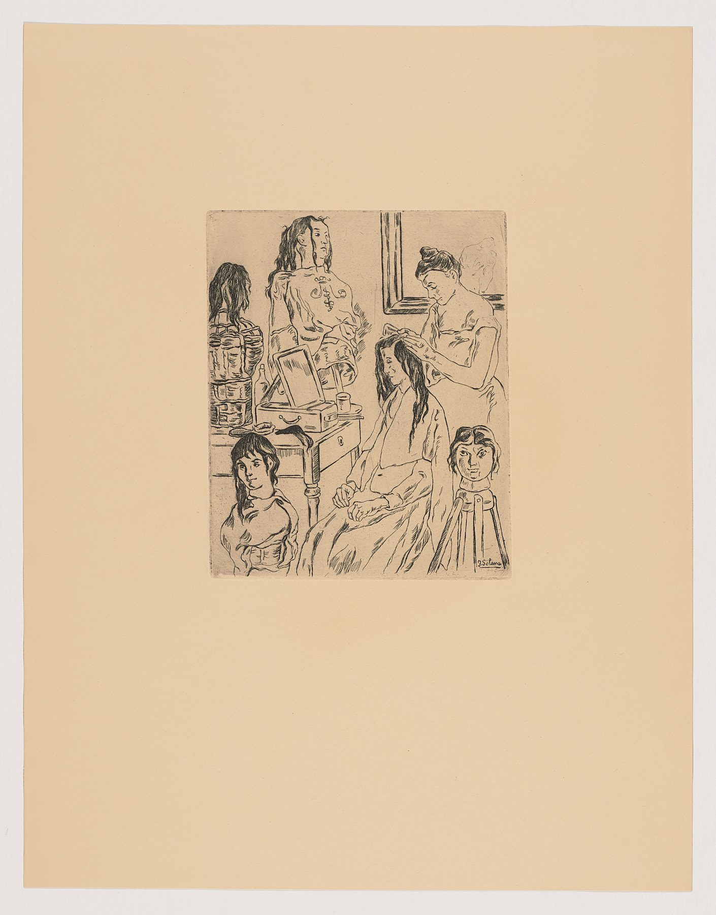 La peinadora (Nº 3), José Gutiérrez Solano