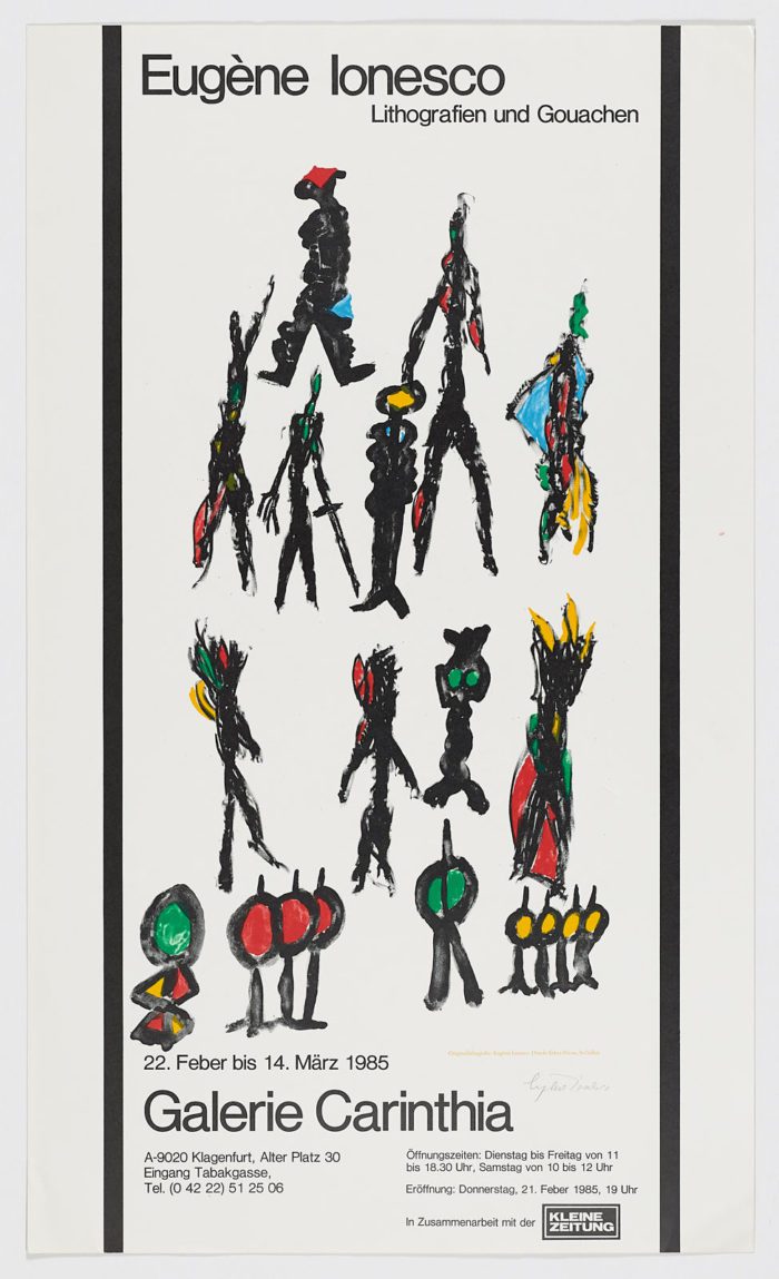 Galería Carinthia. Eingang Tabakgase, 1985, Eugene Ionesco