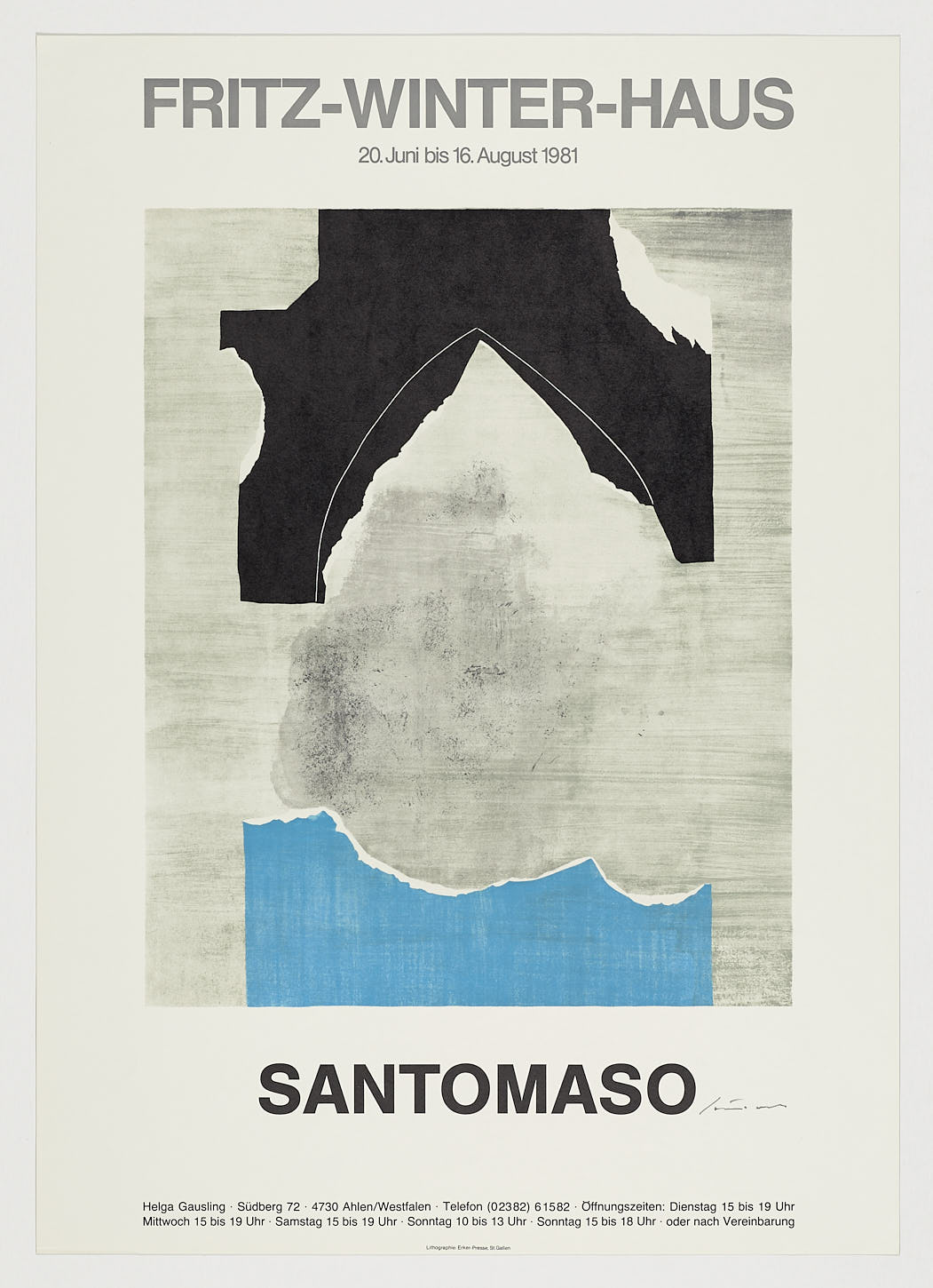 Fritz Winter Haus, 1988, Giuseppe Santomaso