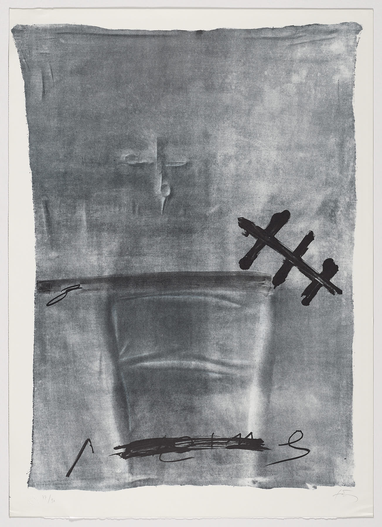 Chaise et ciseaux (variations III), Antoni Tàpies