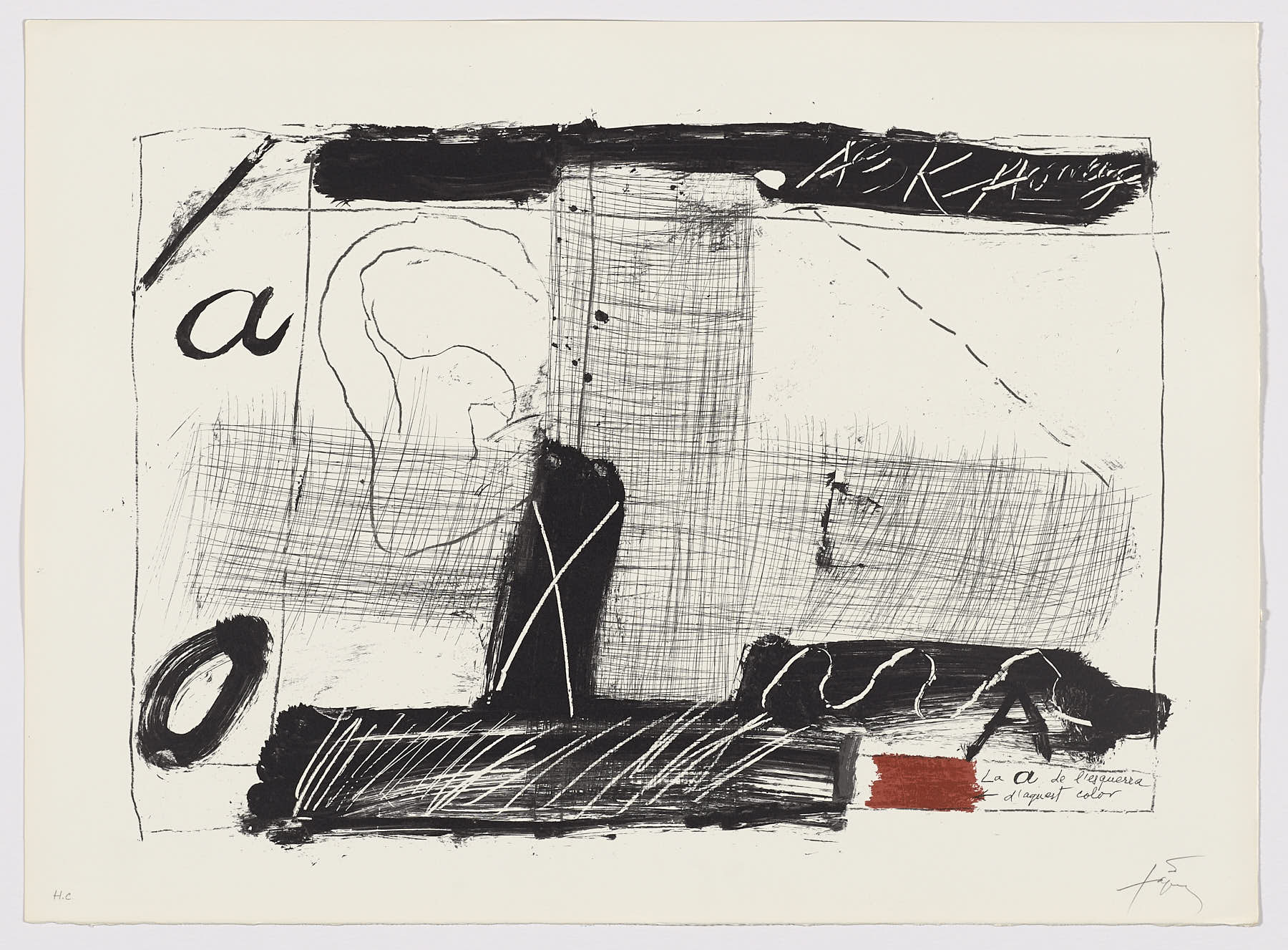 Llambrec material II, 1975, Antoni Tàpies