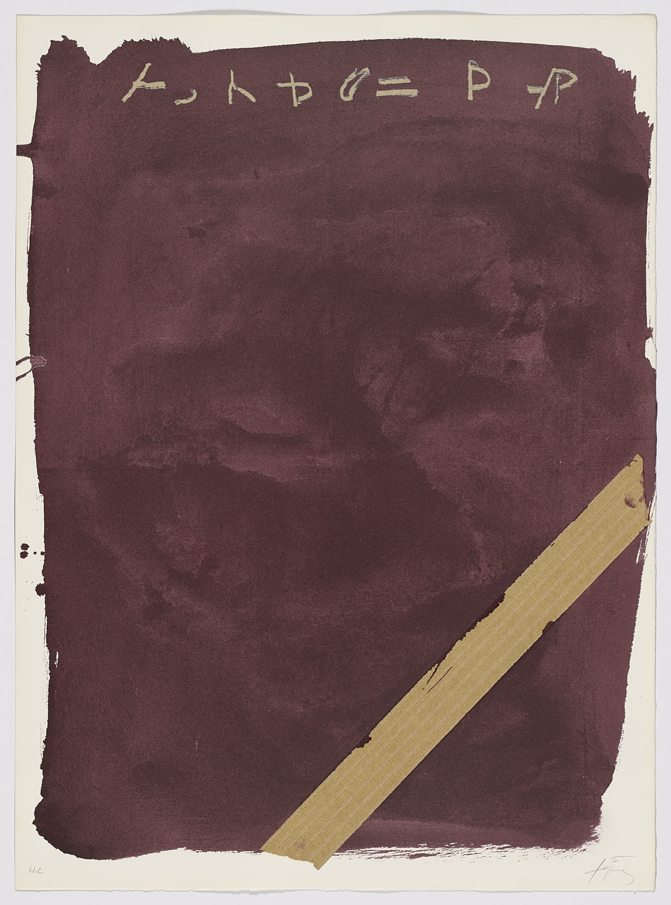 Llambrec material XIII, 1975, Antoni Tàpies
