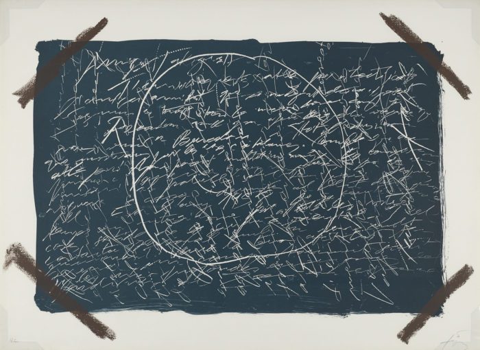 Llambrec material XIV, 1975, Antoni Tàpies