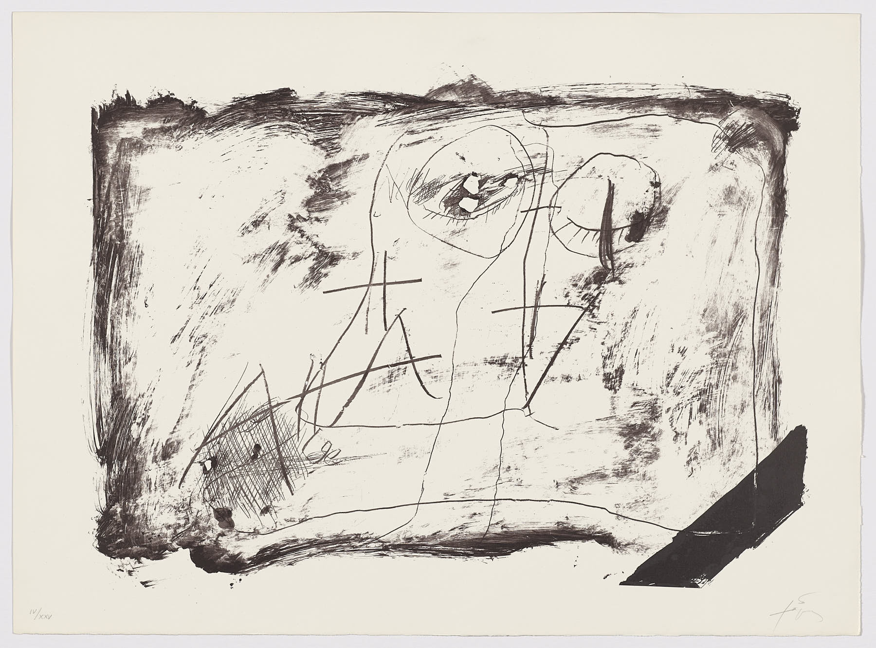 Llambrec material XI, 1975, Antoni Tàpies