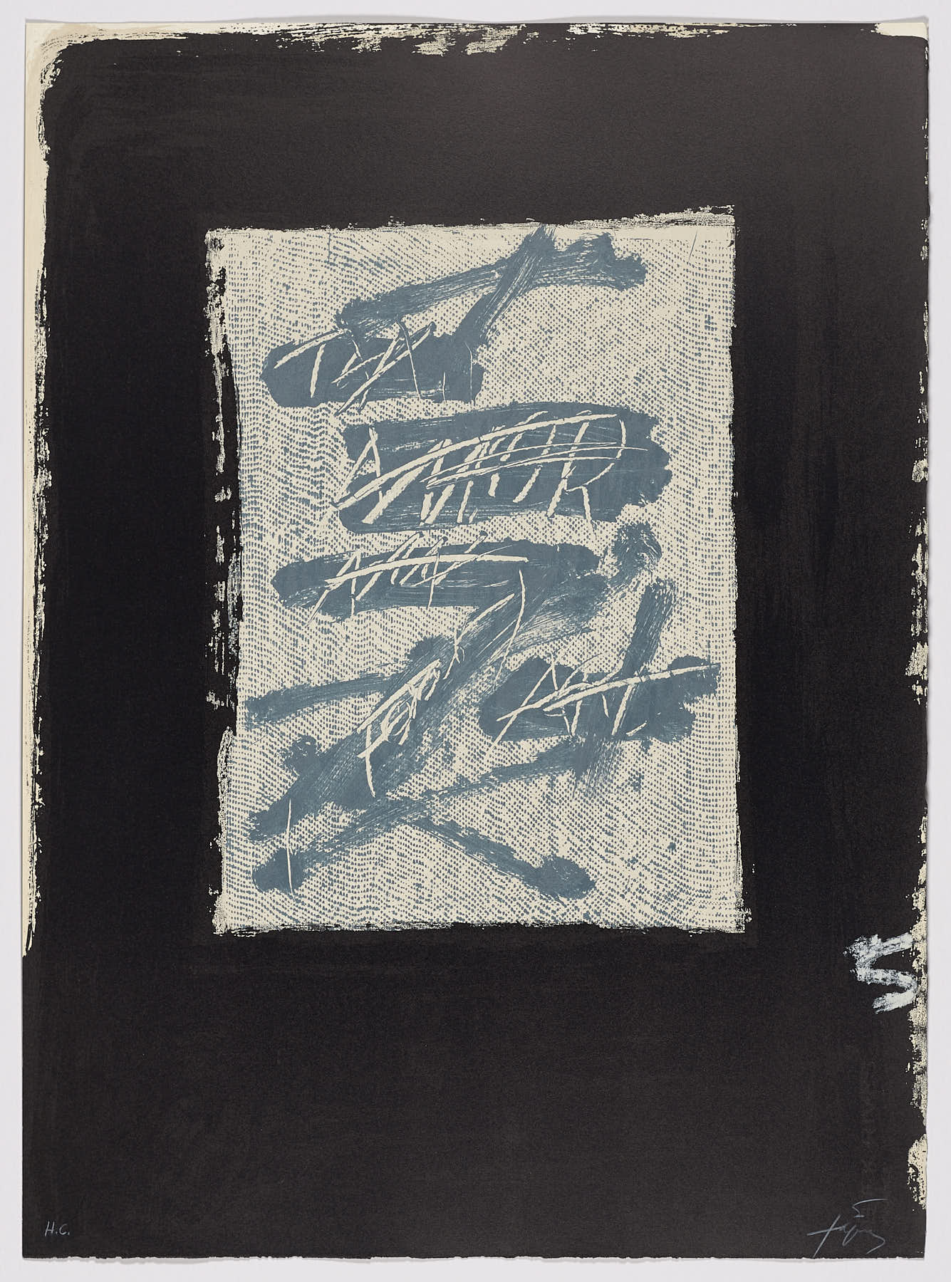 Llambrec material XV, 1975, Antoni Tàpies