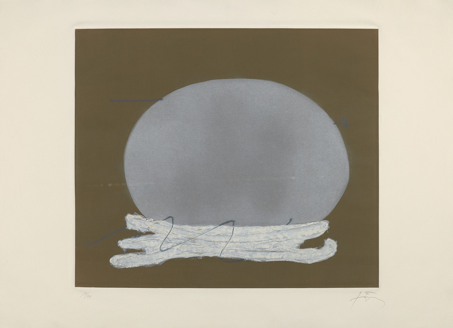 Oval i blanc, 1982, Antoni Tàpies