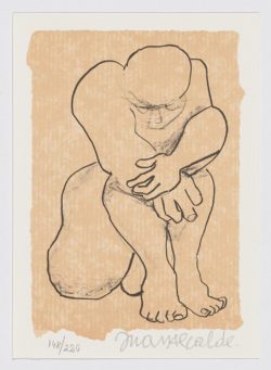 Sentada en el suelo, Juan Alcalde