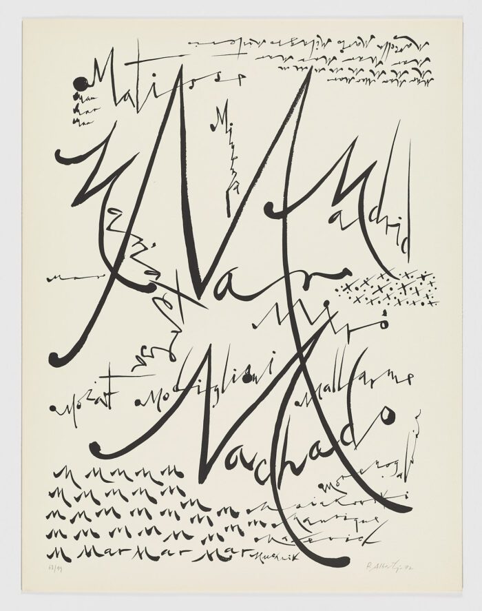 Il lirismo dell´Alfabeto. Letra M, 1972, Rafael Alberti