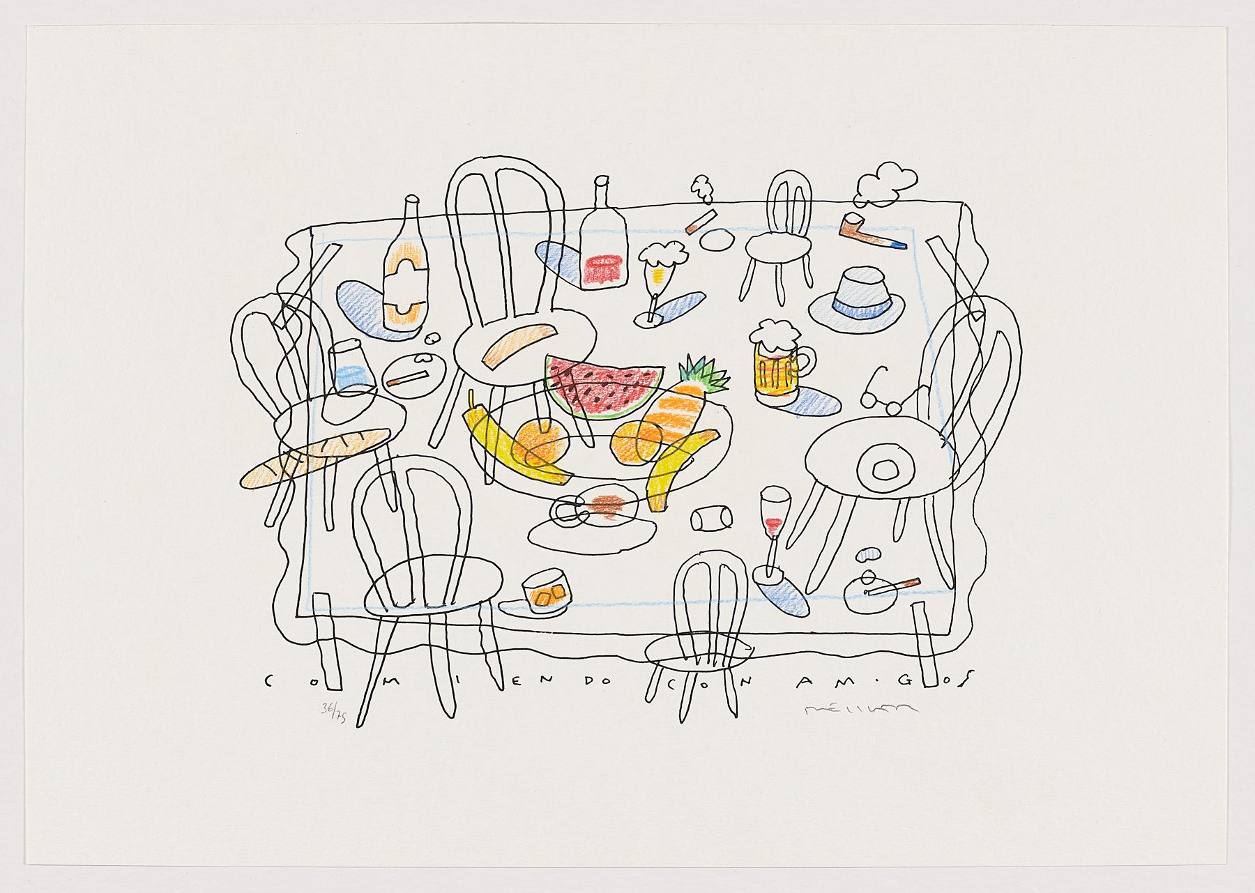 Comiendo con amigos, 2014, Fernando Bellver