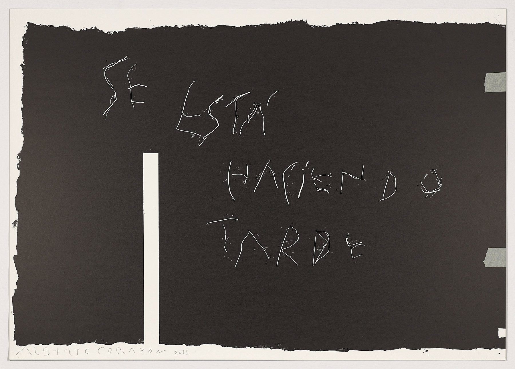 Se está haciendo tarde, 2015, Alberto Corazón