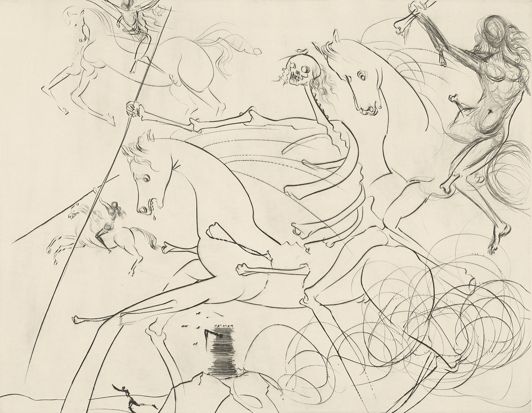 Jinete apocalíptico, 1974, Salvador Dalí