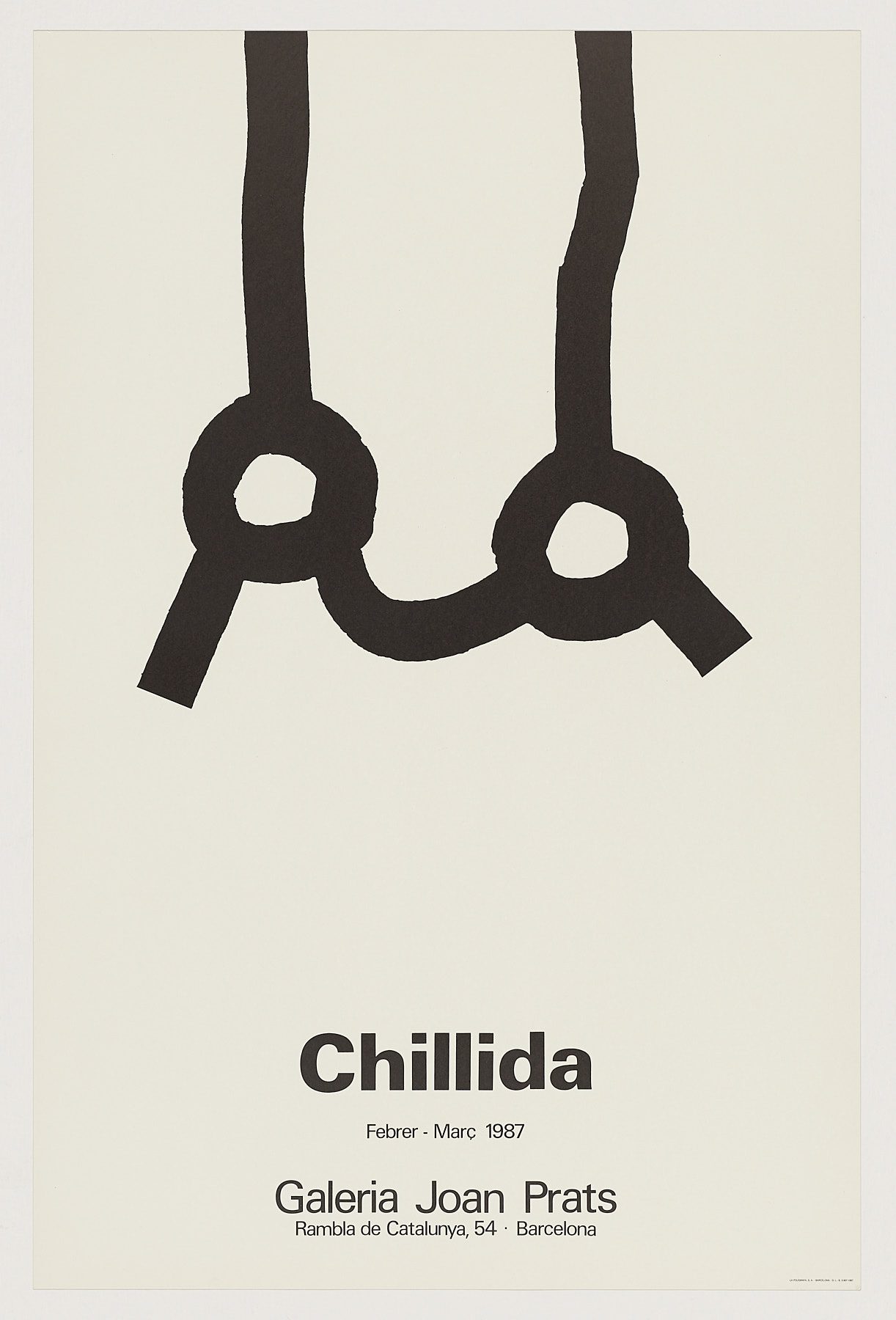 Galería Joan Prats, 1987, Eduardo Chillida