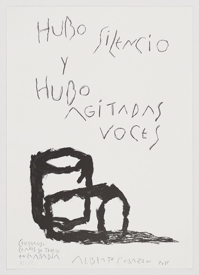 Hubo silencio y hubo agitadas voces. Celebrando 20 años de teatro en la Abadía, 2015, Alberto Corazón