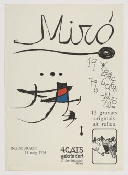 4 Gats. Galerie d´Art, 1974, Joan Miró