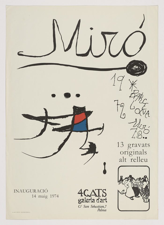 4 Gats. Galerie d´Art, 1974, Joan Miró