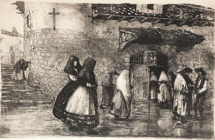 La ermita o Entrando en la iglesia