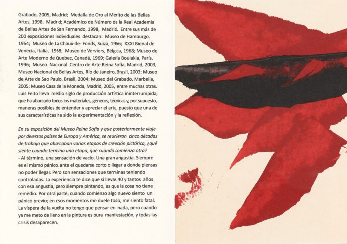 Textos y poemas, Luis Feito (detalle interior 2)