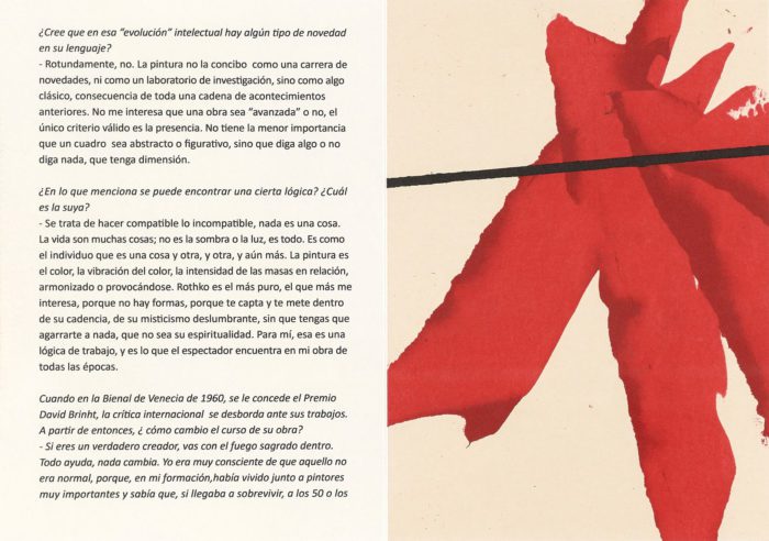 Textos y poemas, Luis Feito (detalle interior 3)