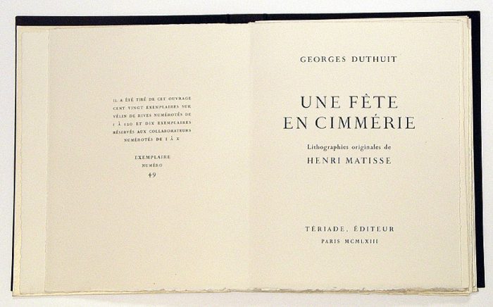 Une Fête en Cimmérie-Henri Matisse-Georges Duthuit
