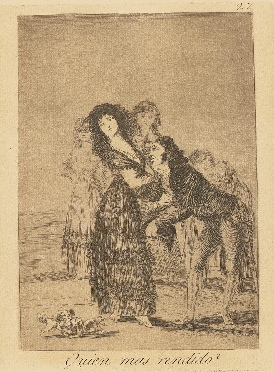 Quien mas rendido? (Caprichos. Estampa 27) - Imagen 2