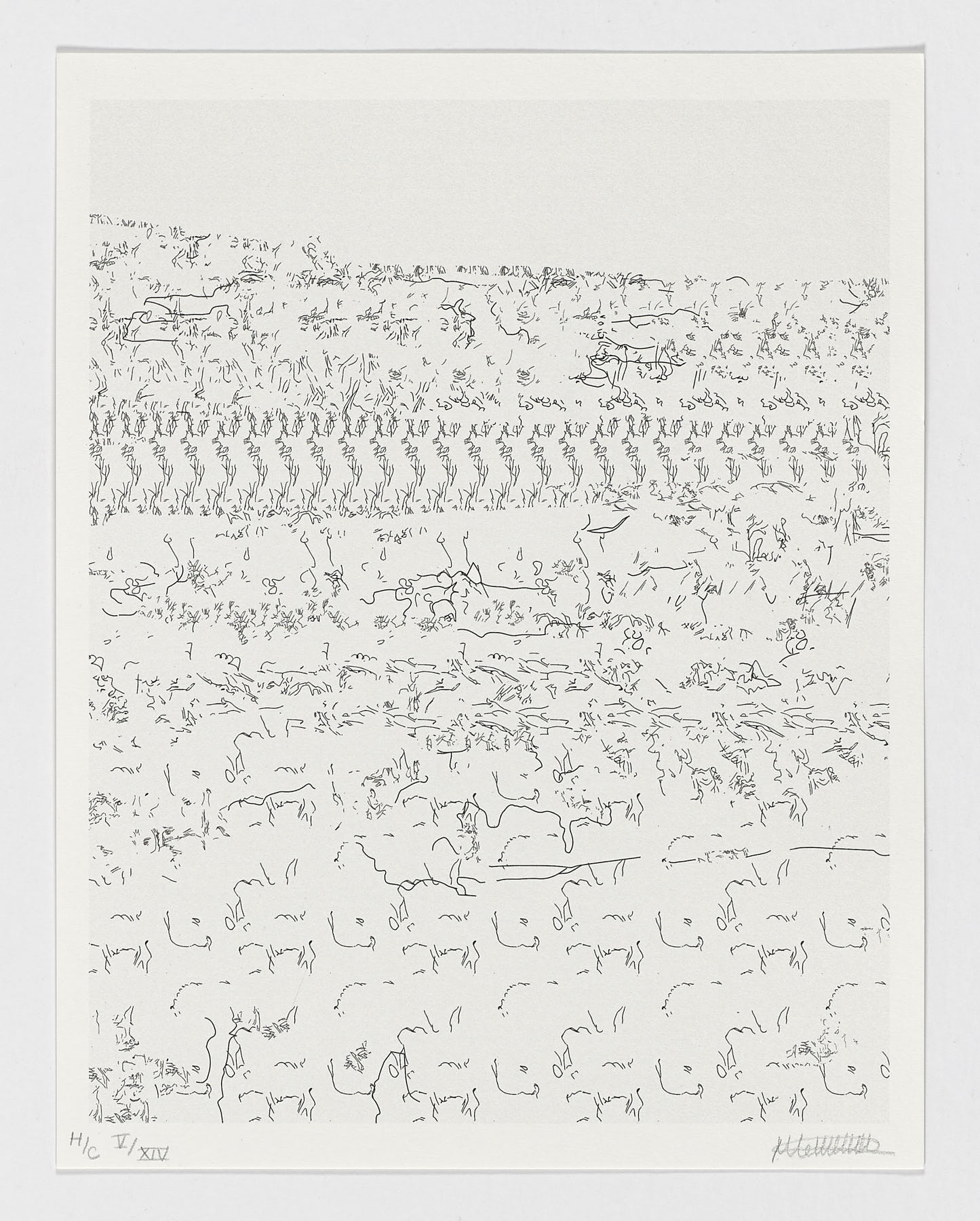 Détail d'un plan de broderie au 1/8, 2018 - 2019, Cedric le Corf