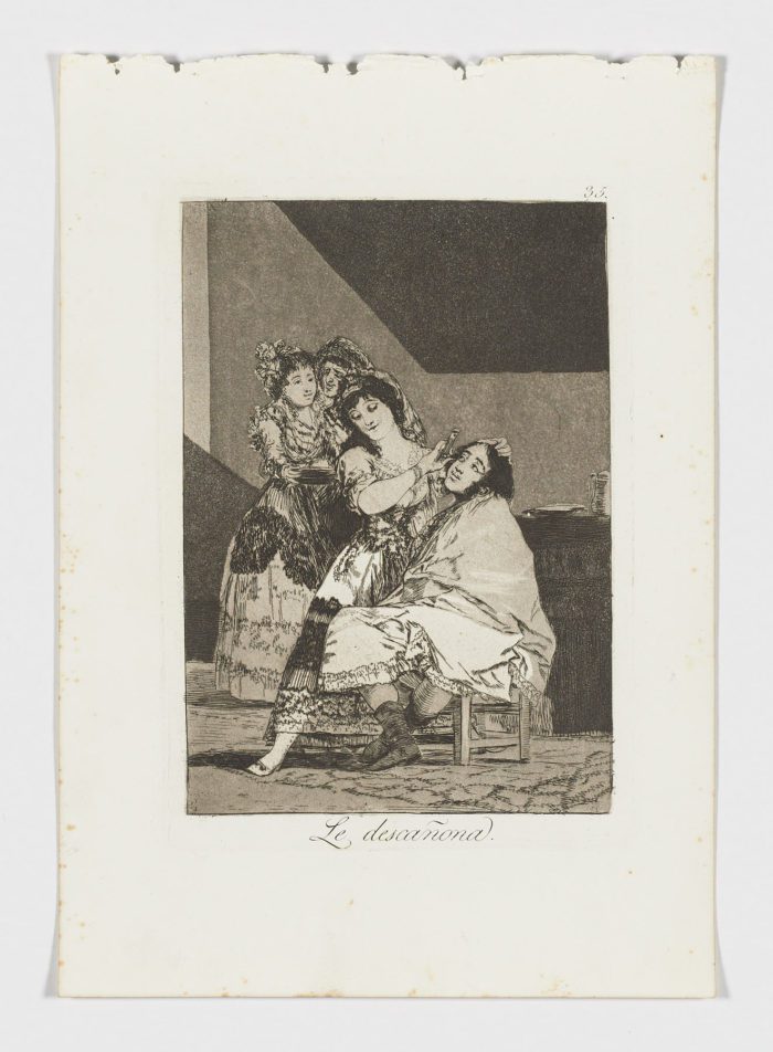 Le descañona, Francisco de Goya.