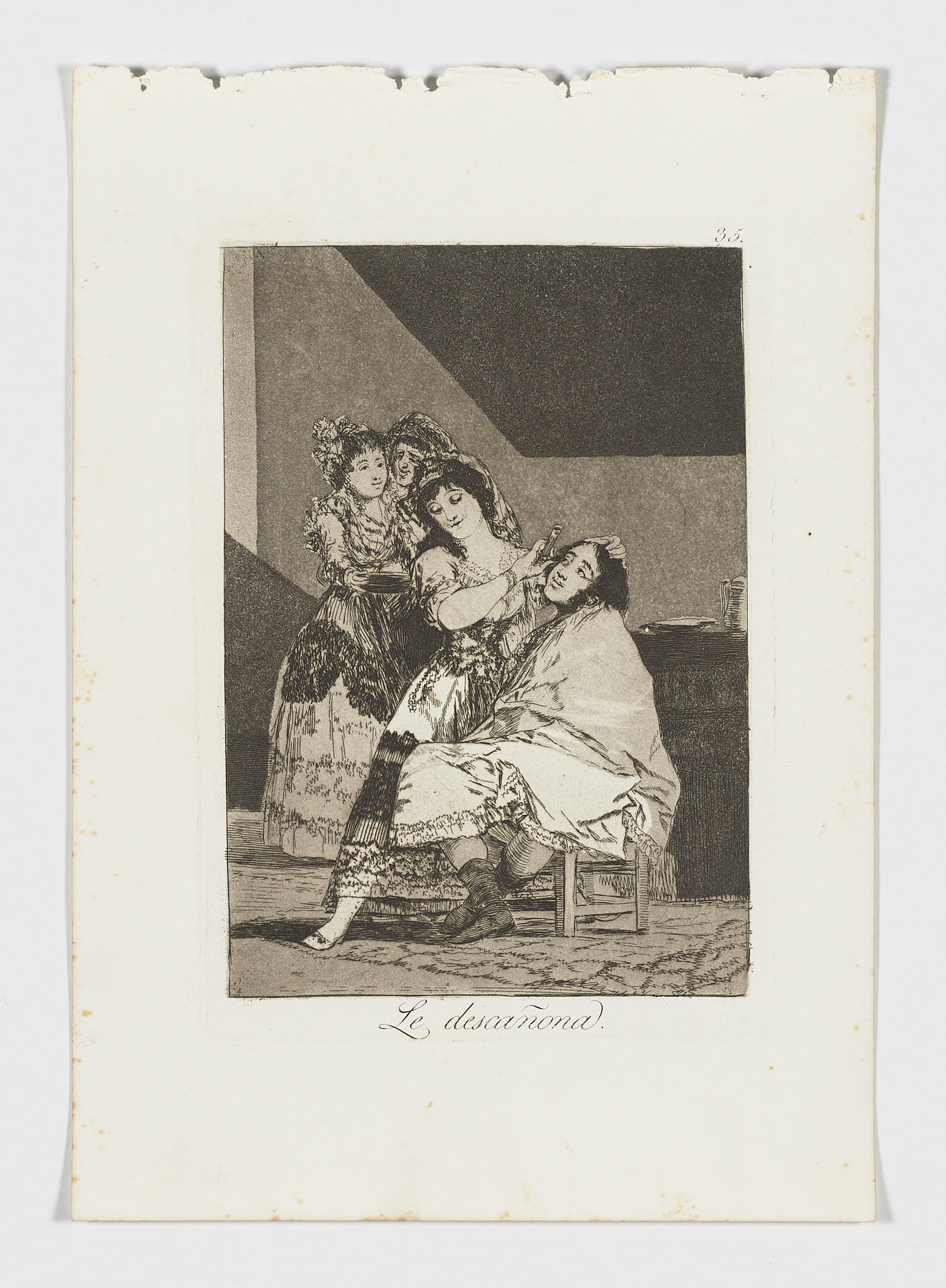 Le descañona, Francisco de Goya.