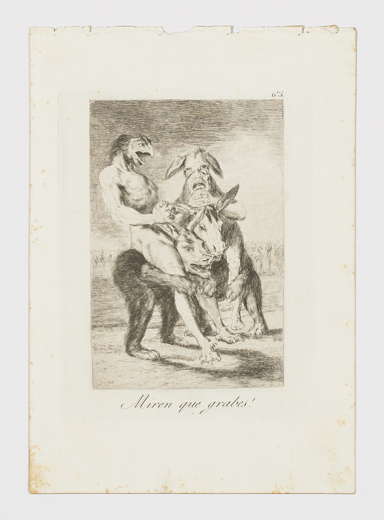 Mires que grabes!, Francisco de Goya.