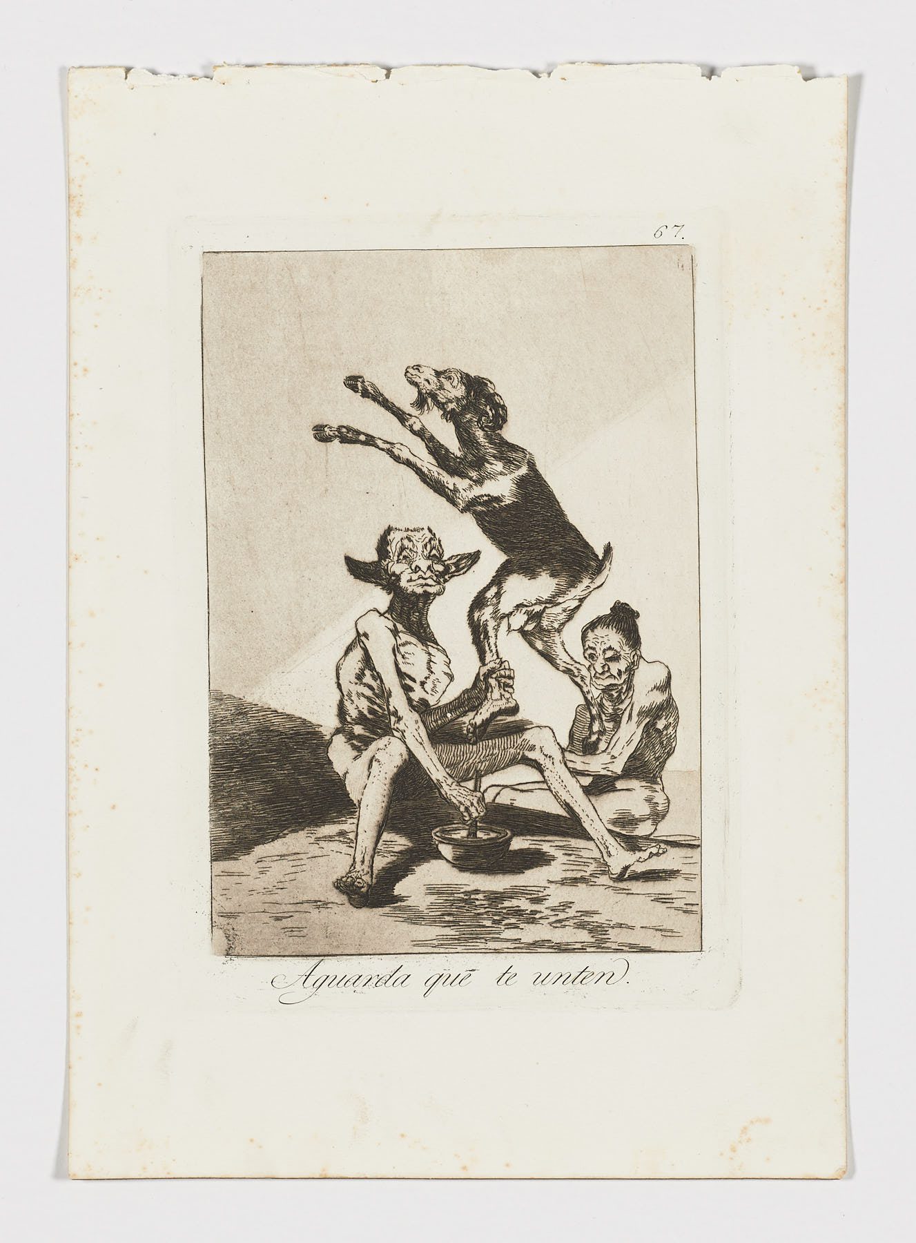 Aguarda que te unten, Francisco de Goya.