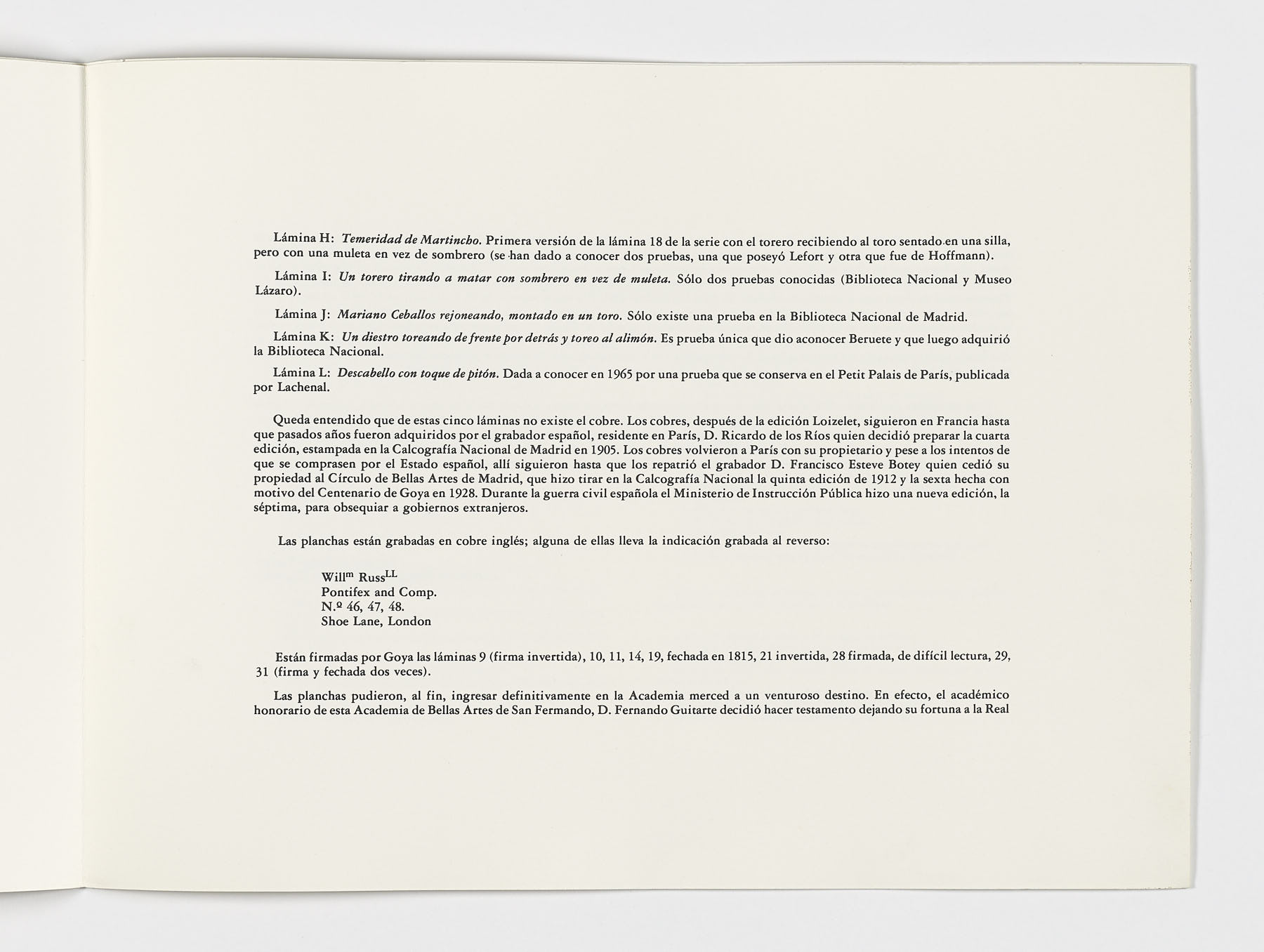 La tauromaquia, Francisco de Goya