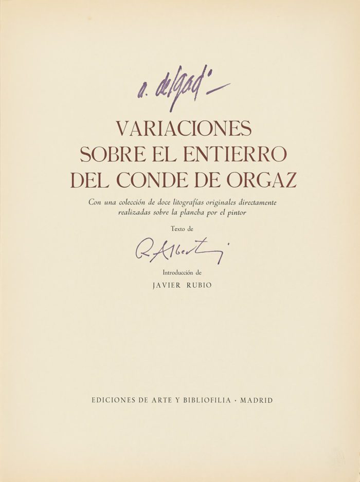 Variaciones sobre el entierro del conde de Orgaz, Álvaro Delgado