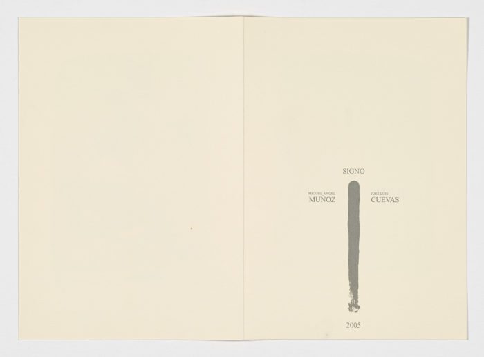 Signo, 2005, Migule Ángel Muñoz