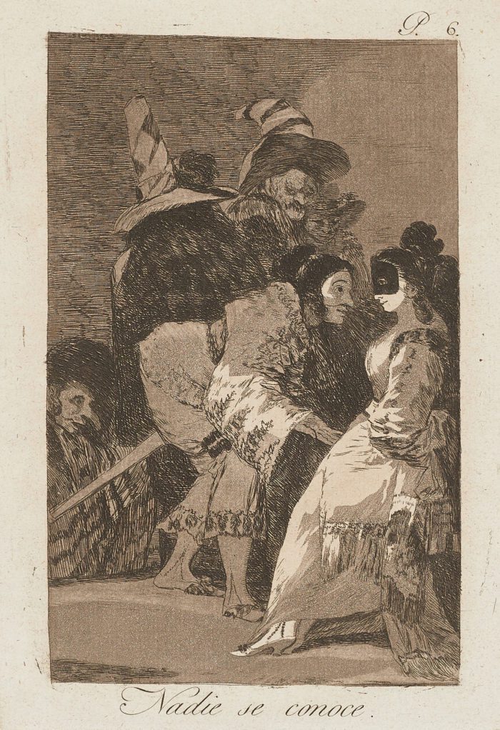 Nadie se conoce (Caprichos. Estampa 06), Francisco de Goya