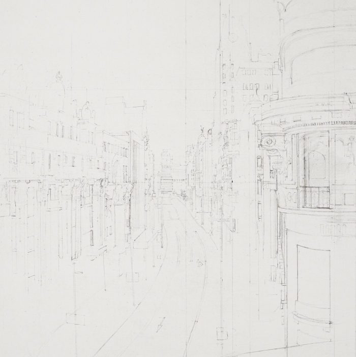 Gran Vía, 3 de agosto, 11 de la mañana, 2024, Antonio López