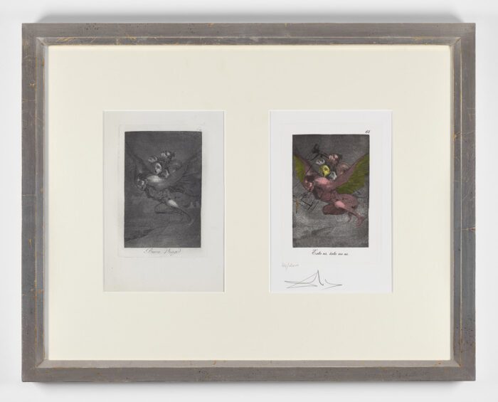 Buen viage y Esto es, ésto no es. Capricho Nº 64 (díptico), Salvador Dalí y Francisco de Goya