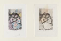 Ternera rosa y La filiación. Capricho Nº 57 (díptico), Salvador Dalí y Francisco de Goya