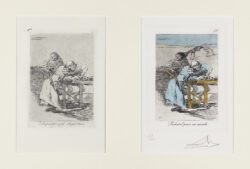 Despacha que dispiertan y Pedestal para un mundo. Capricho Nº 78 (díptico), Salvador Dalí y Francisco de Goya