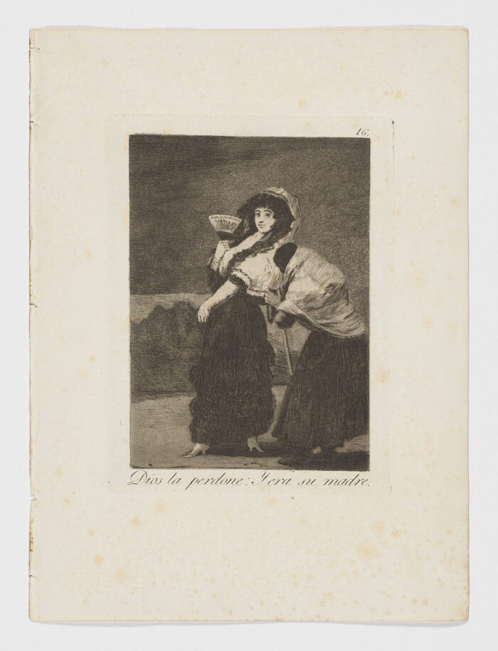 Dios la perdone. Y era su madre, Francisco de Goya