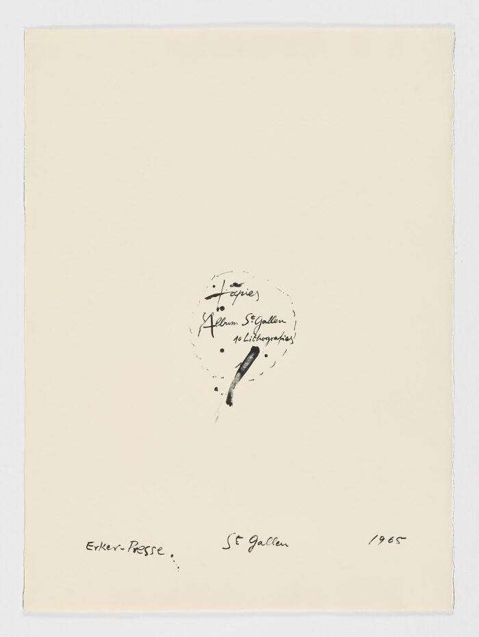 Album ST.Gallen, 1965, Antoni Tàpies