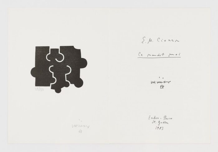 Emile M. Cioran: Ce maudit moi, 1983, Eduardo Chillida