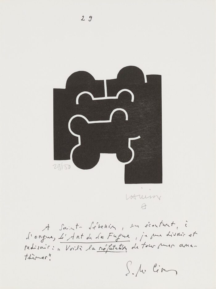 Emile M. Cioran: Ce maudit moi, 1983, Eduardo Chillida