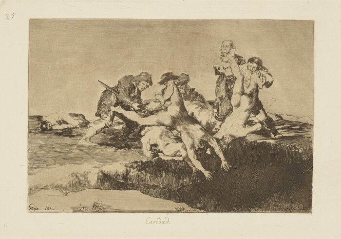 Caridad (Desastres de la guerra. Estampa 27), Francisco de Goya